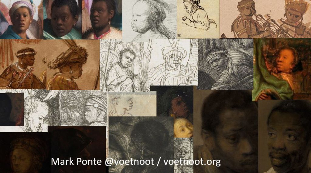 Collage van Afrikanen door Rembrandt