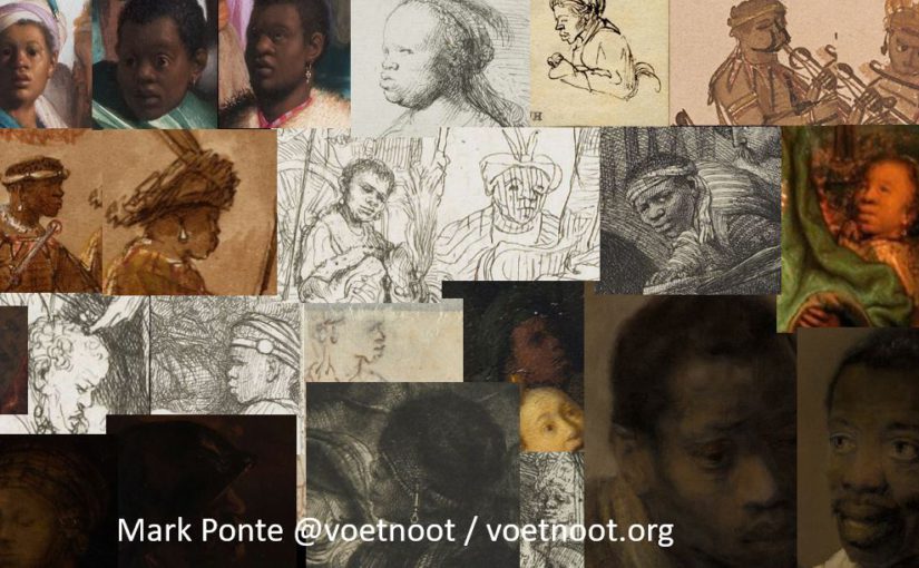 Collage van Afrikanen door Rembrandt